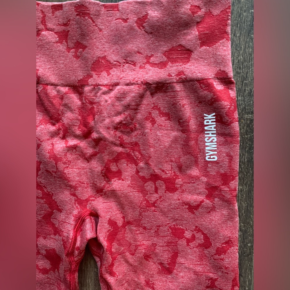 GYMSHARK Red Camo Seamless Leggings/ M